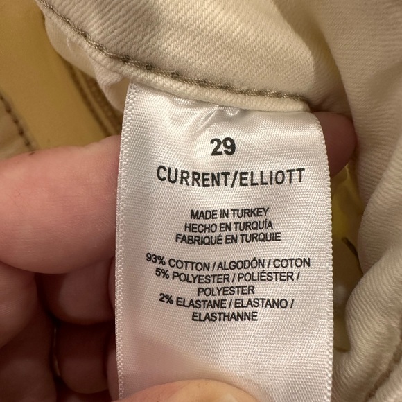 Current/Elliott Women's Cream Boot Cut Jeans 29 - Picture 4 of 8